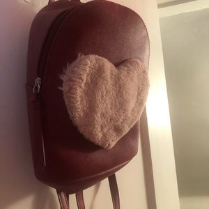 red and pink mini bookbag